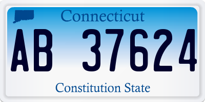 CT license plate AB37624