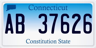 CT license plate AB37626