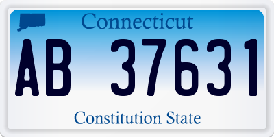 CT license plate AB37631