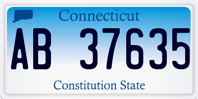 CT license plate AB37635