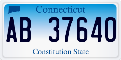 CT license plate AB37640