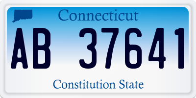 CT license plate AB37641