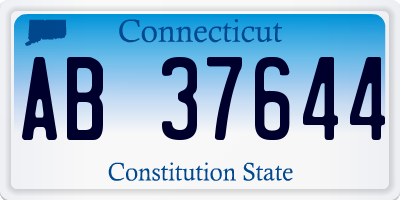 CT license plate AB37644