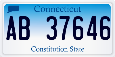 CT license plate AB37646