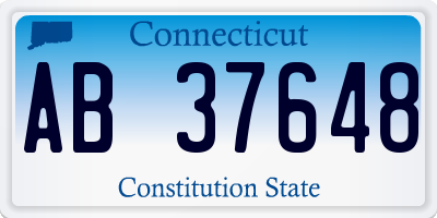 CT license plate AB37648