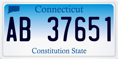 CT license plate AB37651
