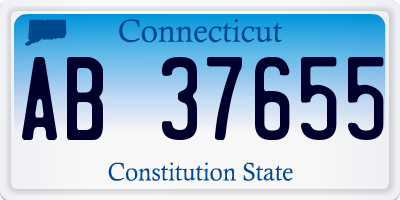 CT license plate AB37655