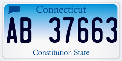 CT license plate AB37663