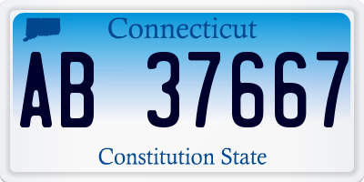 CT license plate AB37667