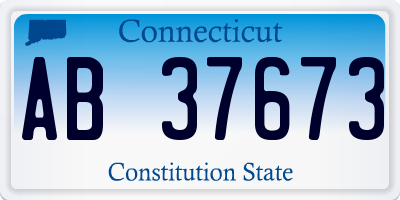 CT license plate AB37673