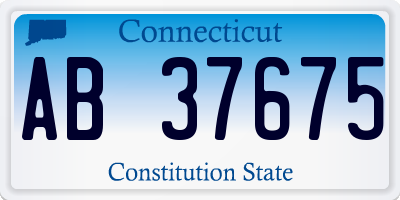 CT license plate AB37675