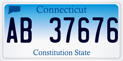 CT license plate AB37676