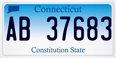 CT license plate AB37683