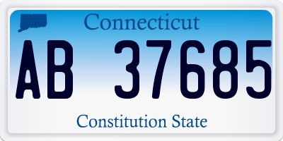 CT license plate AB37685