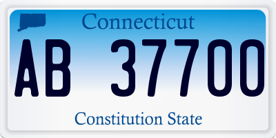 CT license plate AB37700