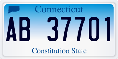 CT license plate AB37701