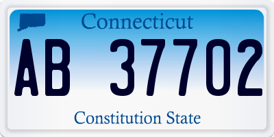 CT license plate AB37702