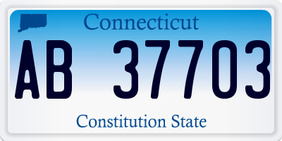 CT license plate AB37703