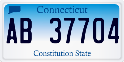 CT license plate AB37704