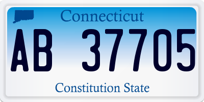 CT license plate AB37705