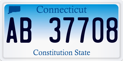 CT license plate AB37708