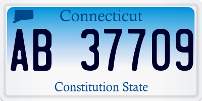CT license plate AB37709