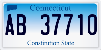 CT license plate AB37710