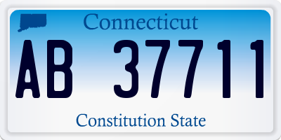 CT license plate AB37711