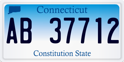 CT license plate AB37712