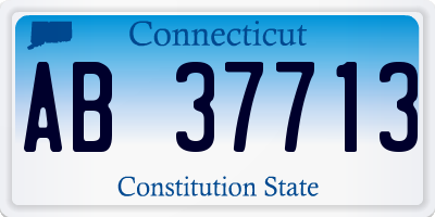 CT license plate AB37713