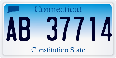 CT license plate AB37714
