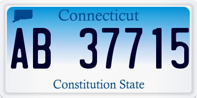 CT license plate AB37715