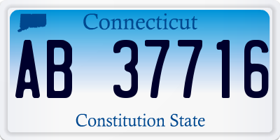 CT license plate AB37716