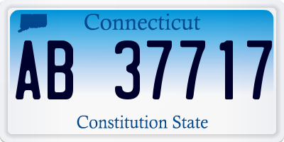 CT license plate AB37717