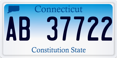 CT license plate AB37722