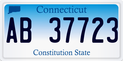 CT license plate AB37723