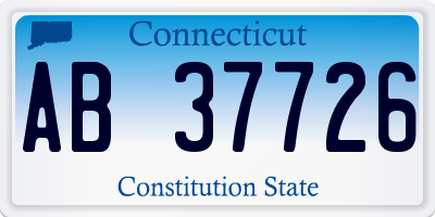 CT license plate AB37726