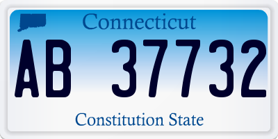 CT license plate AB37732