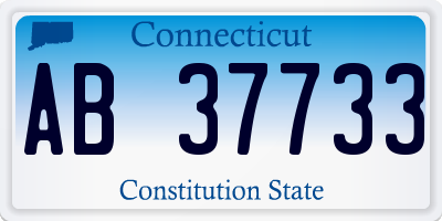 CT license plate AB37733
