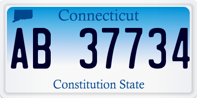 CT license plate AB37734