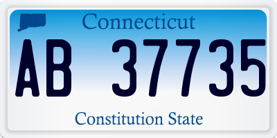 CT license plate AB37735