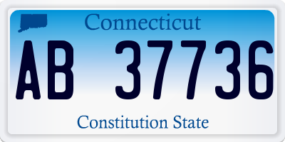 CT license plate AB37736