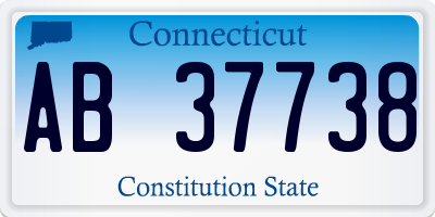 CT license plate AB37738