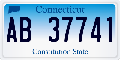 CT license plate AB37741