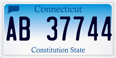CT license plate AB37744