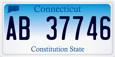 CT license plate AB37746