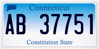 CT license plate AB37751