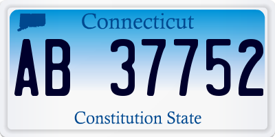 CT license plate AB37752