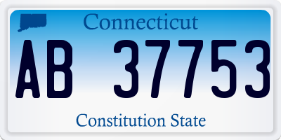 CT license plate AB37753