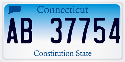 CT license plate AB37754